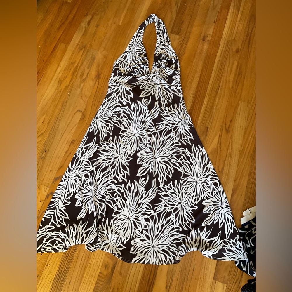Arden b. - Halter Dress, Scrolling Floral Print